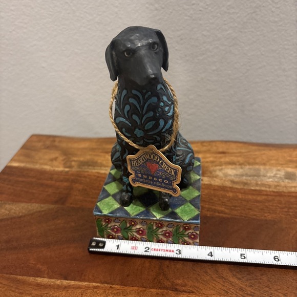 Jim Shore Dog Figurine Heartwood Creek "Licorice" Black Lab  2005 Enesco 4004854 - Picture 9 of 9